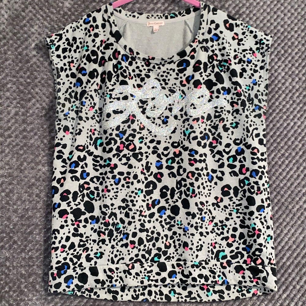 Juicy Couture animal print “love” top